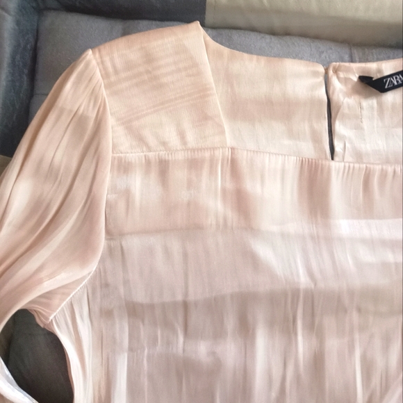 Zara Satin organza square neck top - Picture 8 of 12